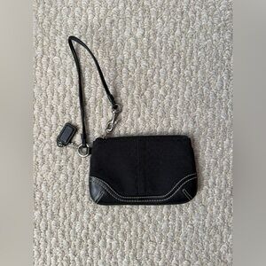 Coach Black Signature Wristlet